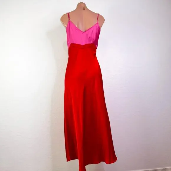 Gianni Bini Helena Satin Silky Lace Maxi Slip Babydoll Dress Whimsigoth Sz 6 NWT - Picture 8 of 12